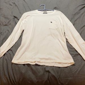 Abercrombie long sleeve white tee